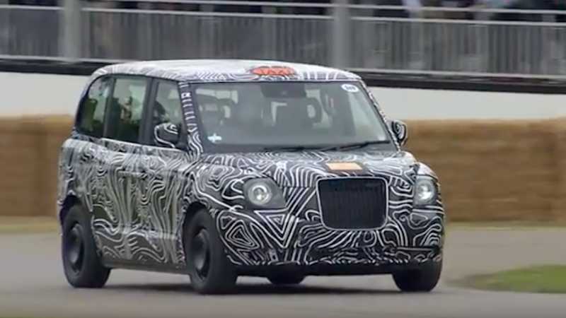 London’s range-extended electric cab gets trial run at Goodwood